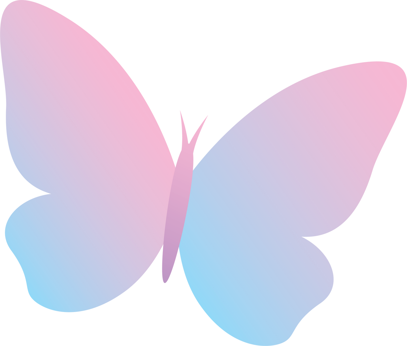 sweet pastel gradient color butterfly
